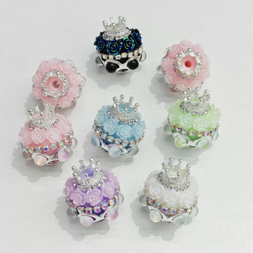 Flowers Rhinestone Crown Rhinestone Chain Acrylic DIY Fancy Beads-Random Mixed