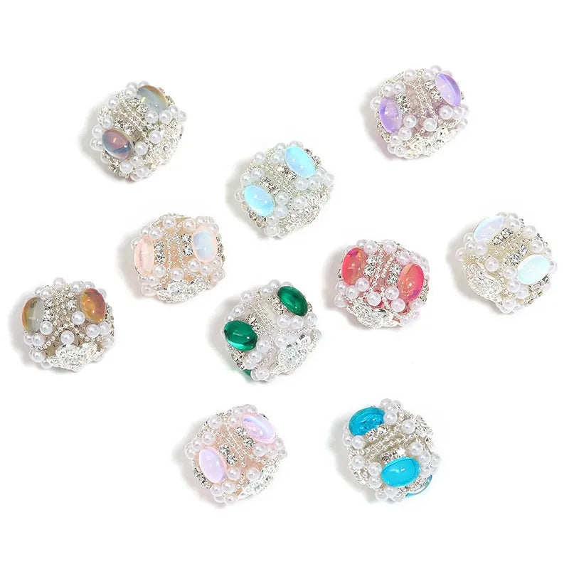 Flowers Rhinestones Pearl DIY Fancy Beads-Random Mixed