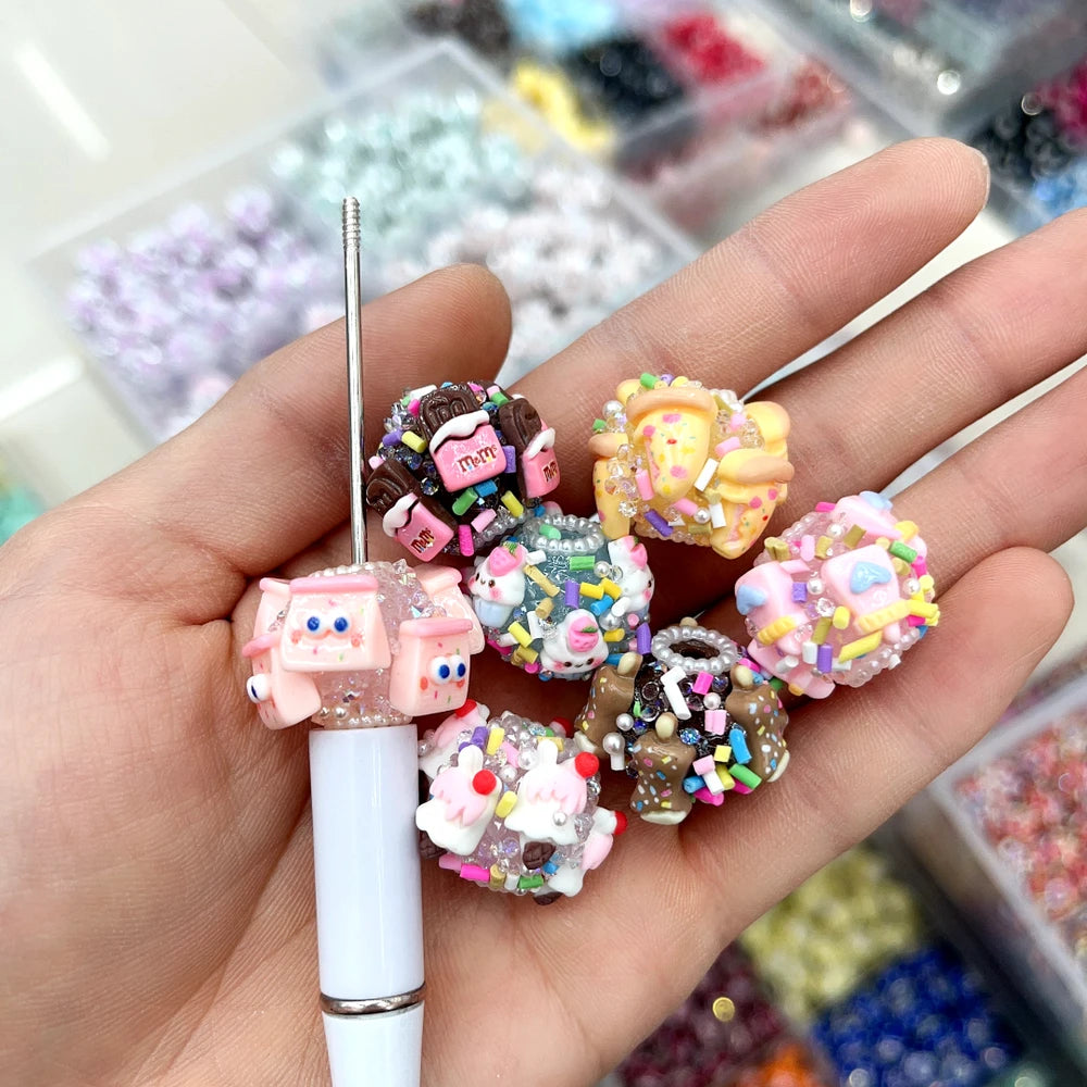 Food and Dessert Acrylic DIY Fancy Beads-Random Mixed