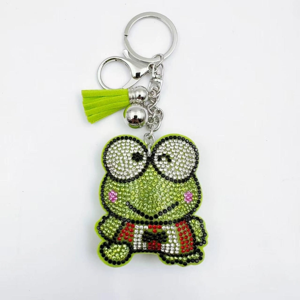 Frog Rhinestone Keychain for DIY
