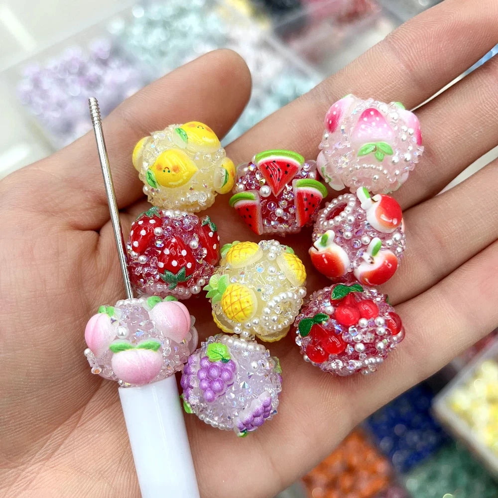 Fruit Pearls Sugar Acrylic DIY Fancy Beads-Random Mixed