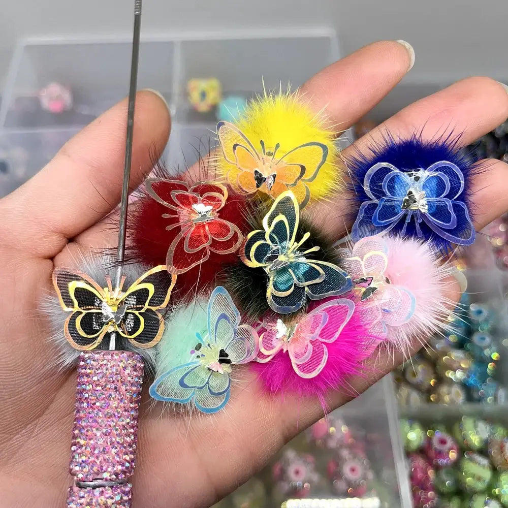 furry Butterfly DIY Fancy Beads-Random Mixed