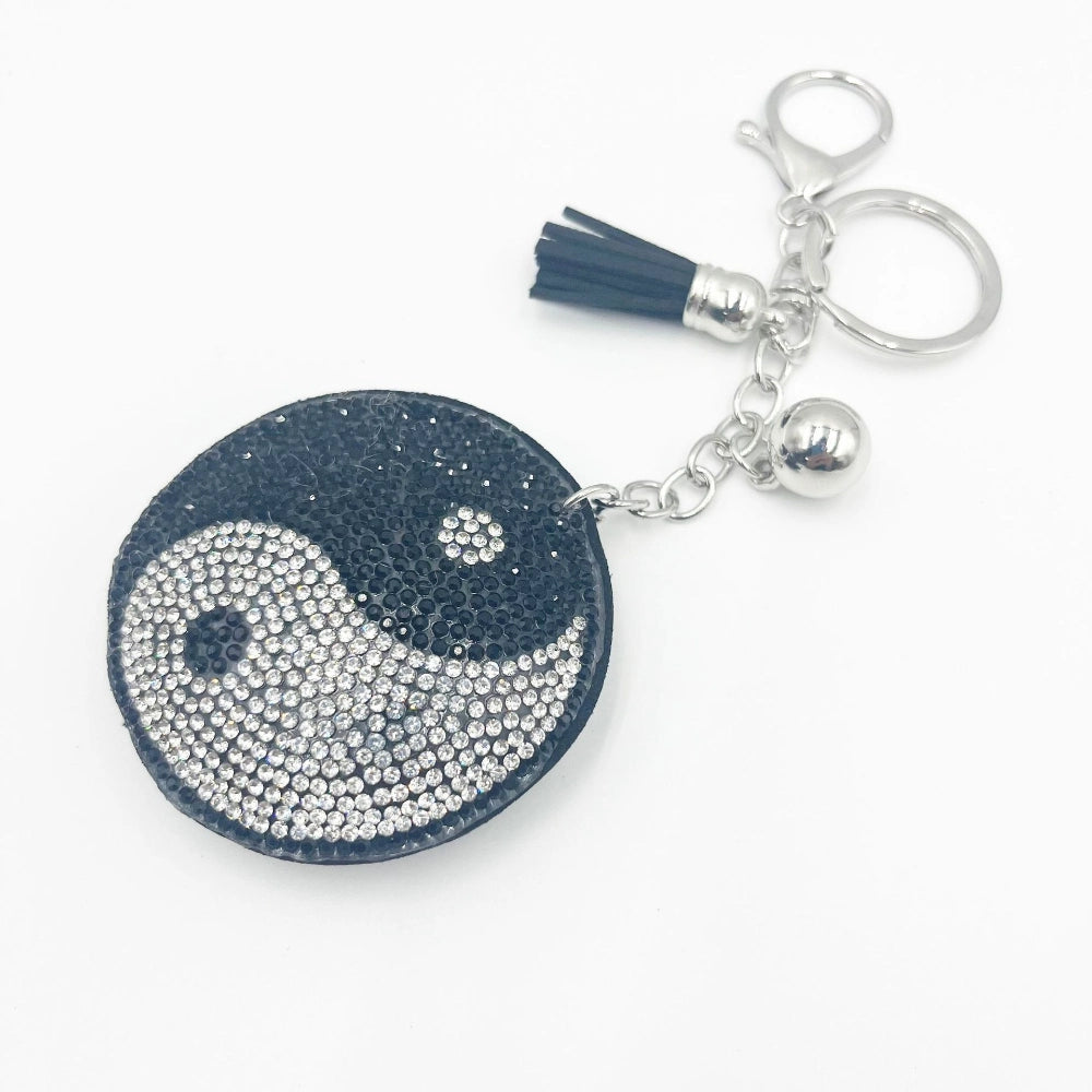 Gossip Leopard Rhinestone Keychain for DIY