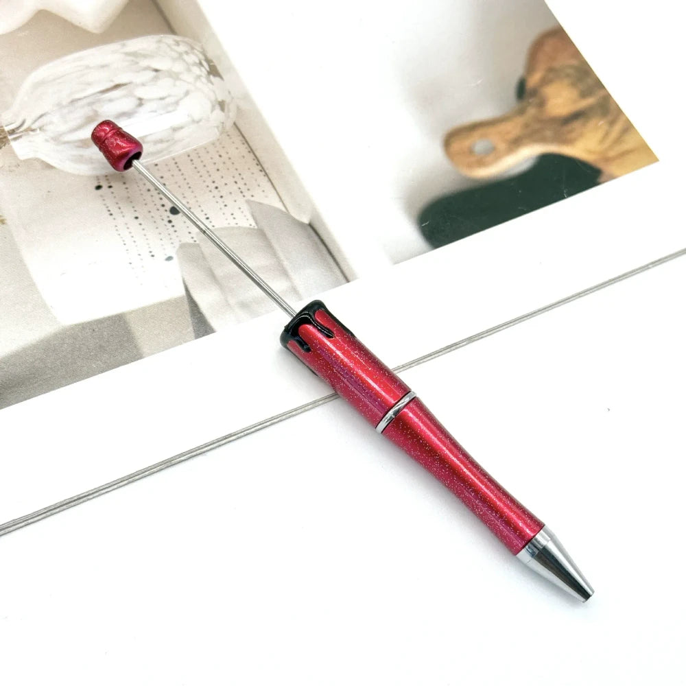 Halloween Christmas Bloodstain Beadable Plastic Ballpoint Pen for DIY