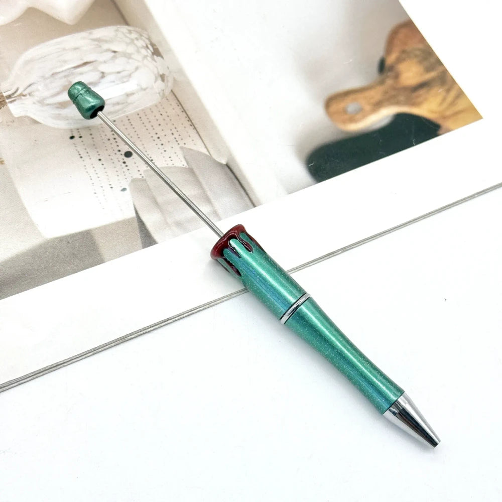 Halloween Christmas Bloodstain Beadable Plastic Ballpoint Pen for DIY