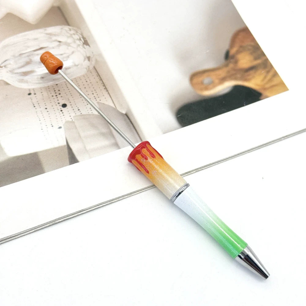 Halloween Christmas Bloodstain Beadable Plastic Ballpoint Pen for DIY