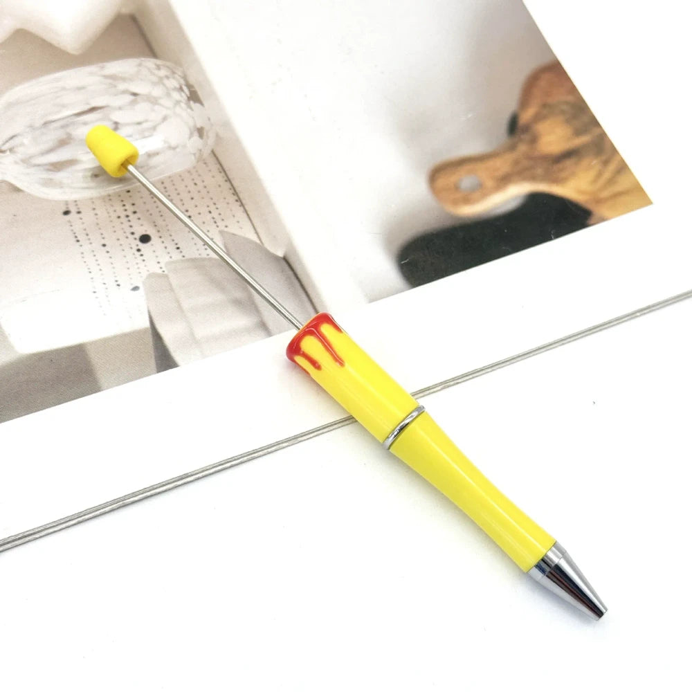 Halloween Christmas Bloodstain Beadable Plastic Ballpoint Pen for DIY