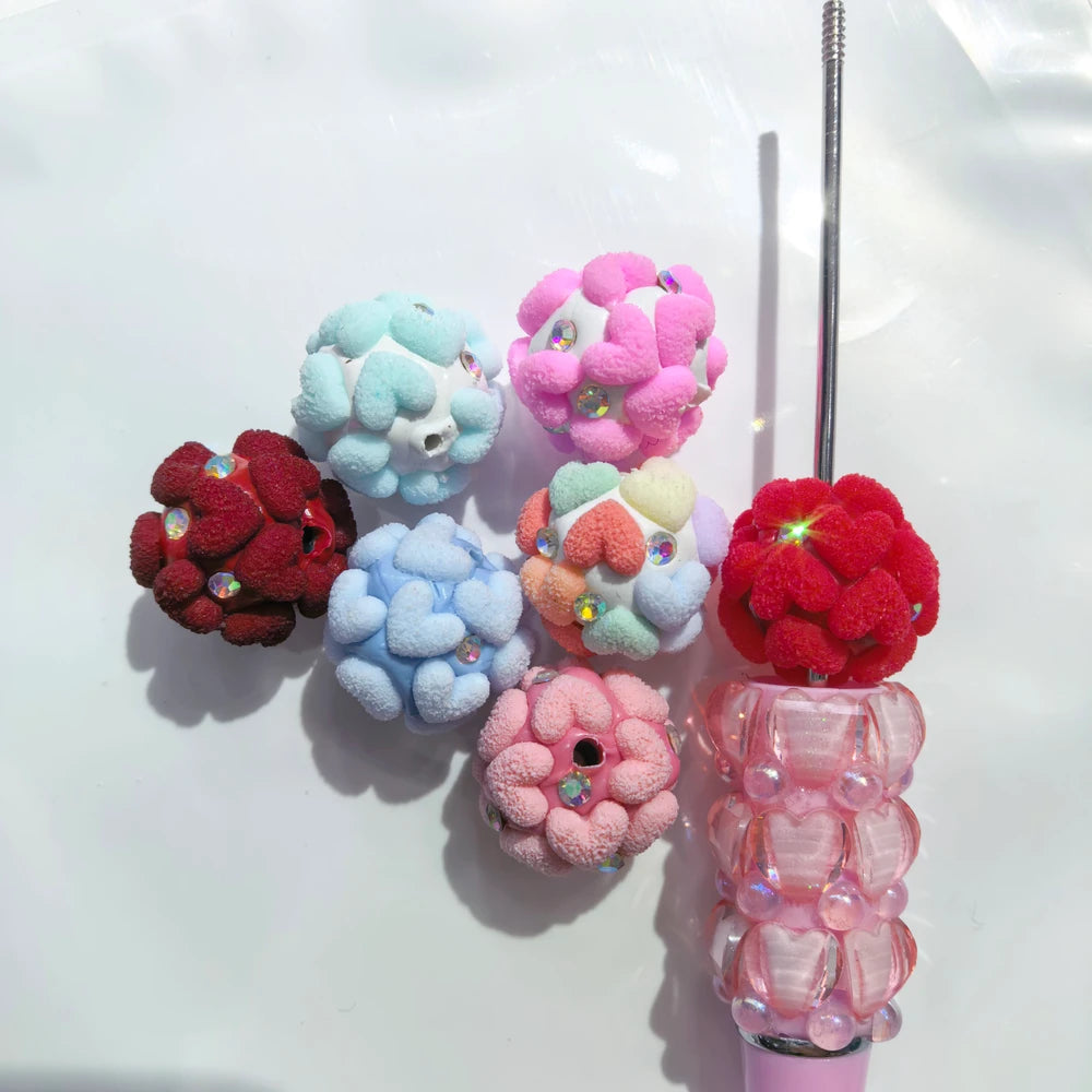 Heart Rhinestones Clay DIY Fancy Beads-Random Mixed