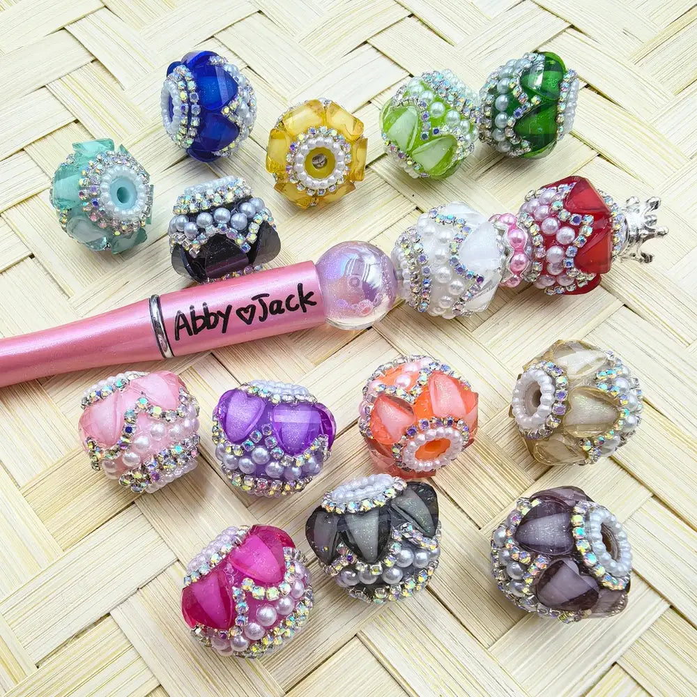 Heart Rhinestones Pearls Rhinestone Chain Acrylic DIY Fancy Beads