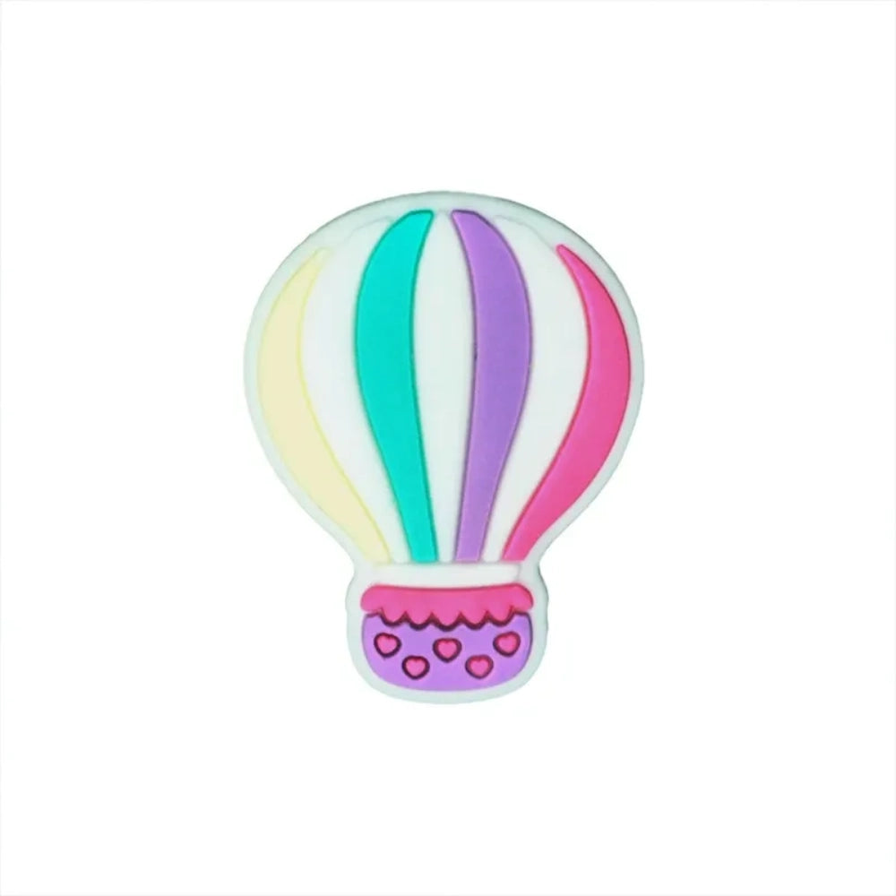 Flatback Hot Air Balloon Silicone Focal Bead | Beadable Pens Keychains Badge