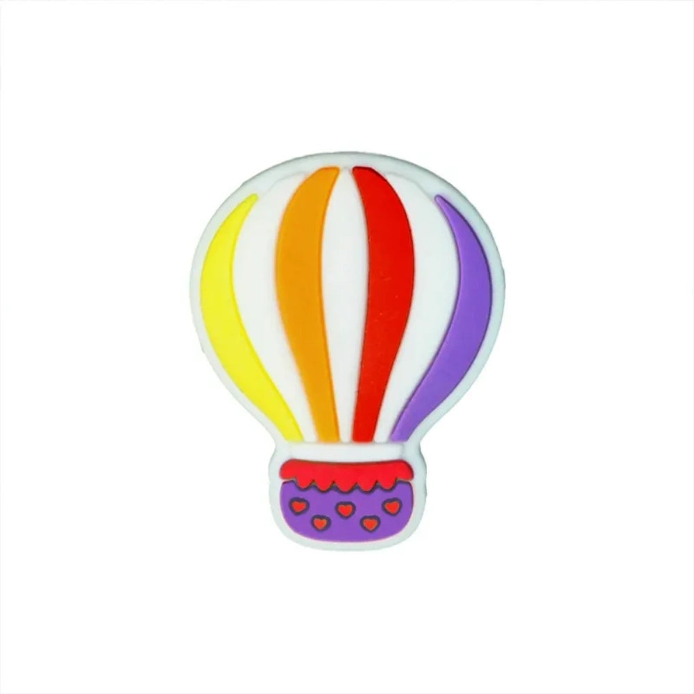 Flatback Hot Air Balloon Silicone Focal Bead | Beadable Pens Keychains Badge