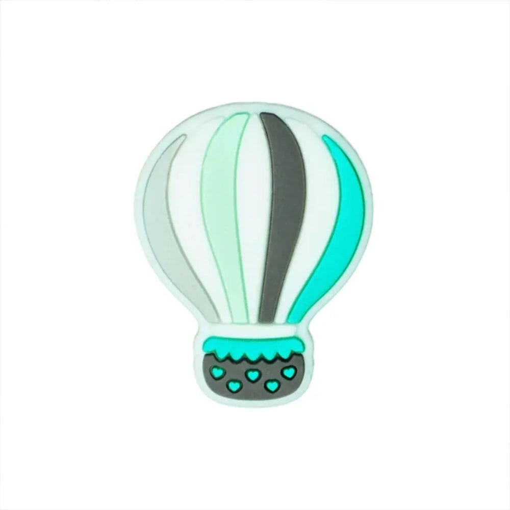 Flatback Hot Air Balloon Silicone Focal Bead | Beadable Pens Keychains Badge