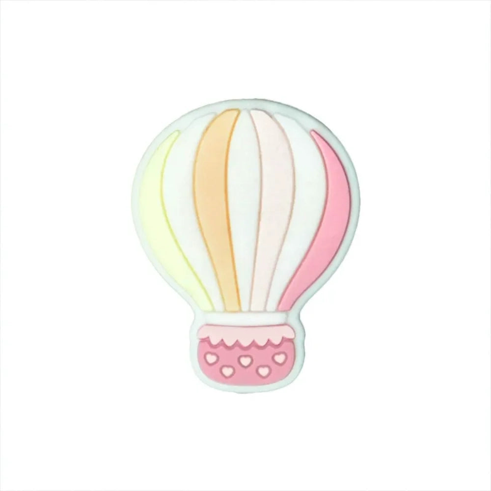 Flatback Hot Air Balloon Silicone Focal Bead | Beadable Pens Keychains Badge