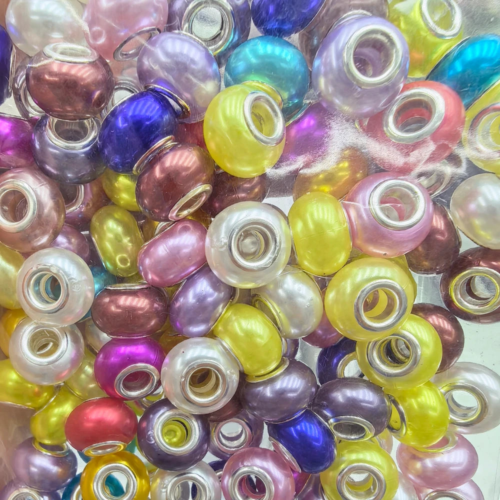 Imitation Metal Style Acrylic Big Hole Spacer