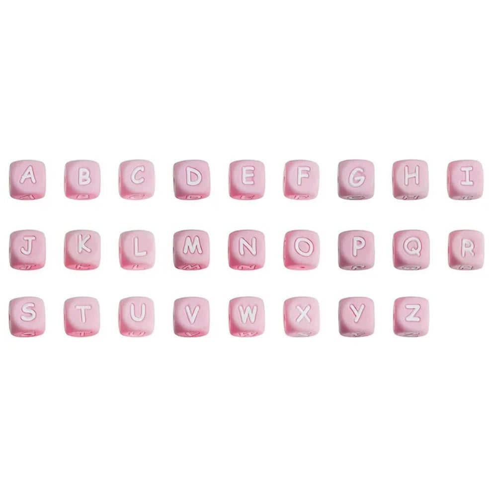 Letter Beads Silicone Focal Beads for DIY Pens Bracelet Keychains
