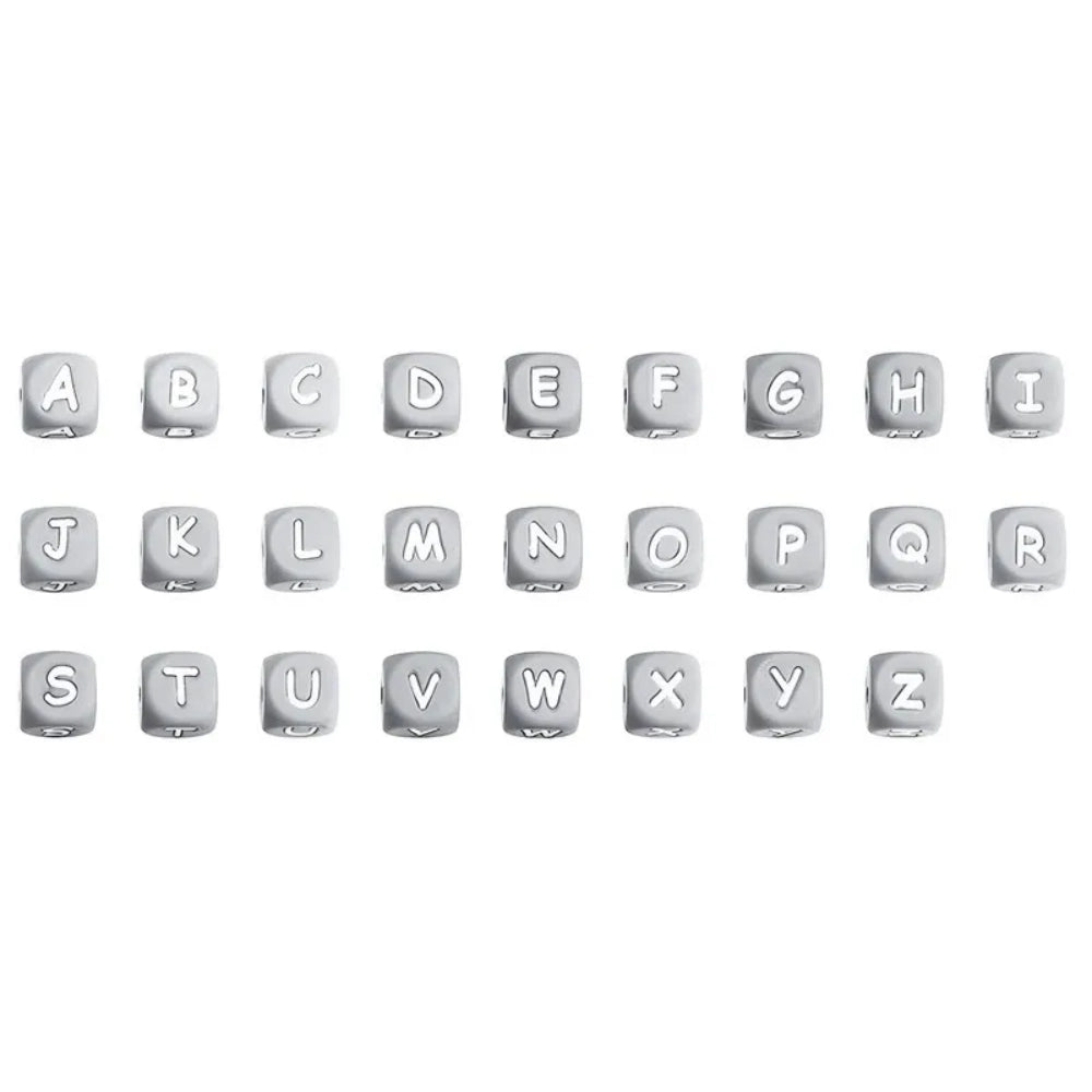 Letter Beads Silicone Focal Beads for DIY Pens Bracelet Keychains