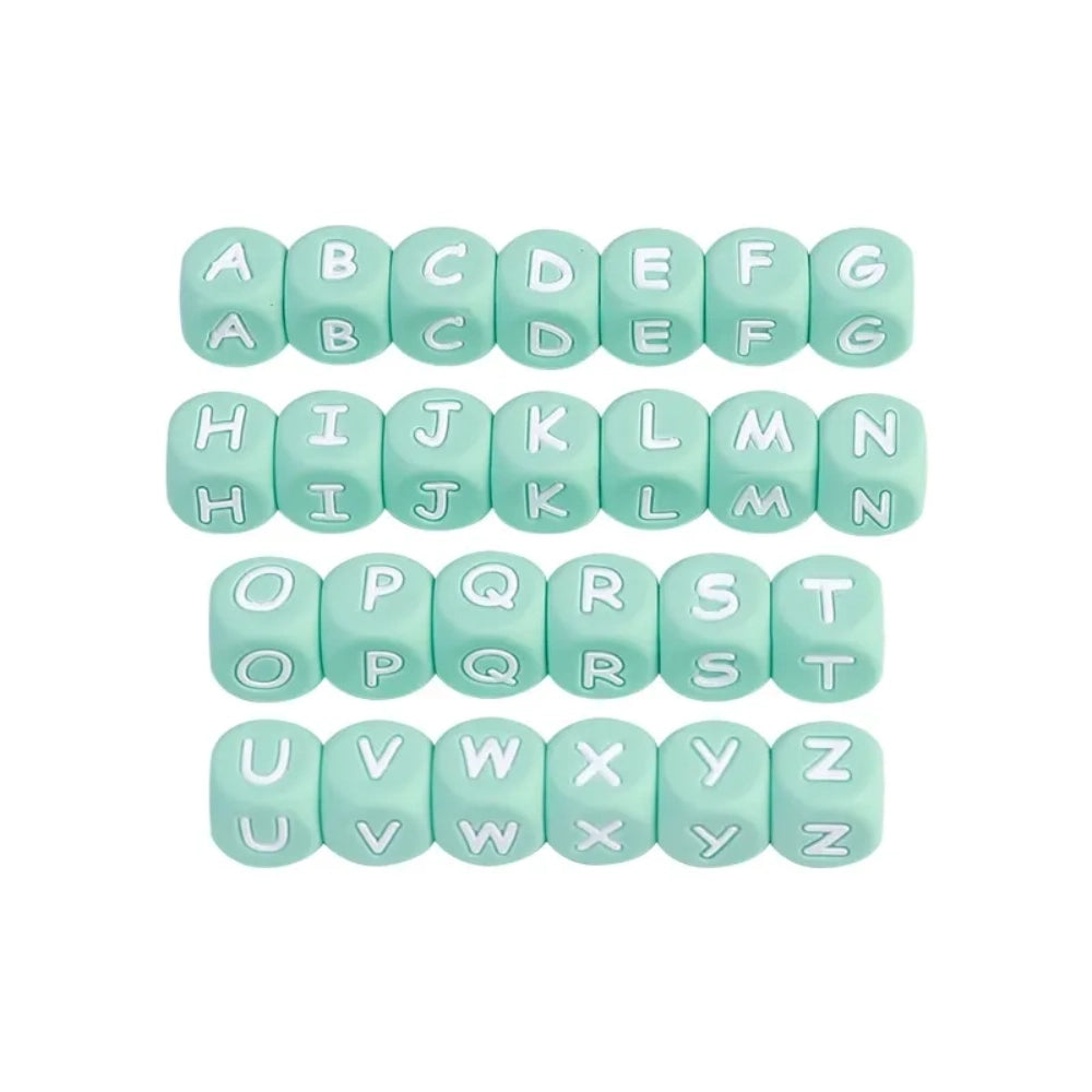 Letter Beads Silicone Focal Beads for DIY Pens Bracelet Keychains
