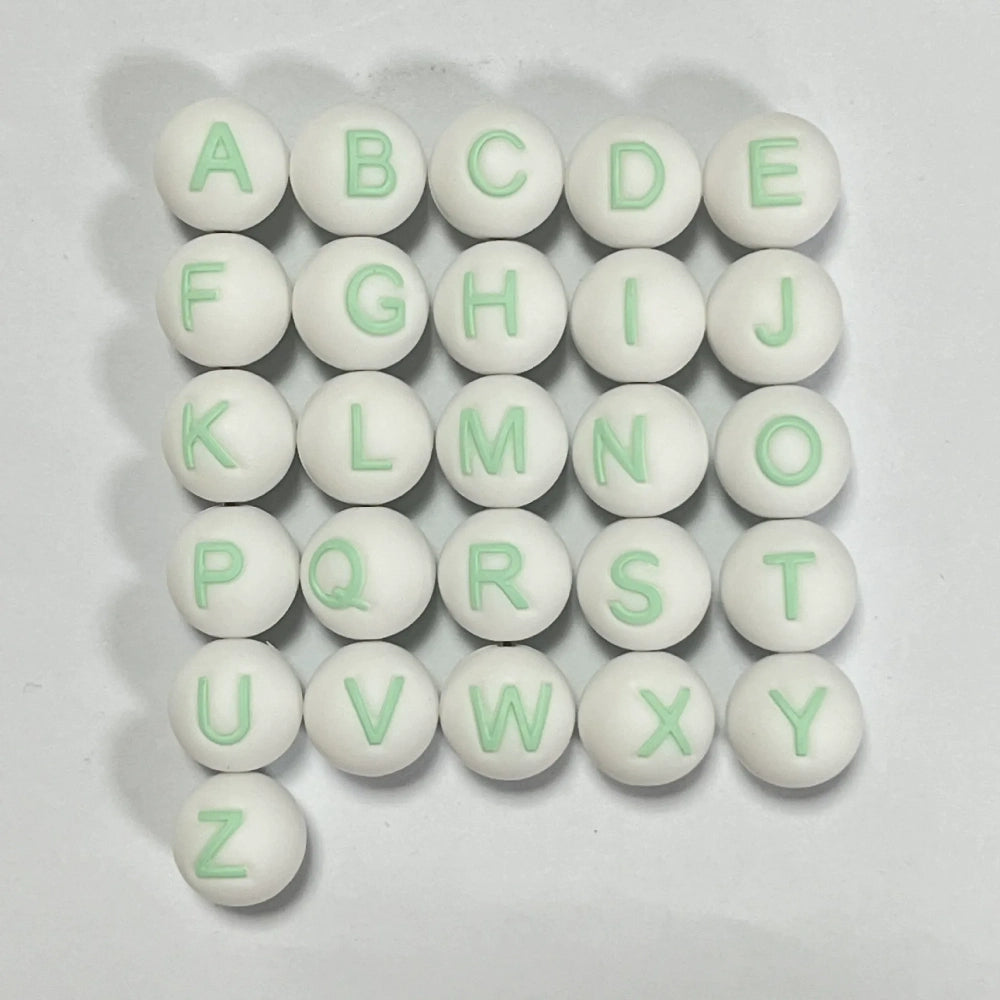 Letter Beads Silicone Beads for DIY Pens Bracelet Keychains