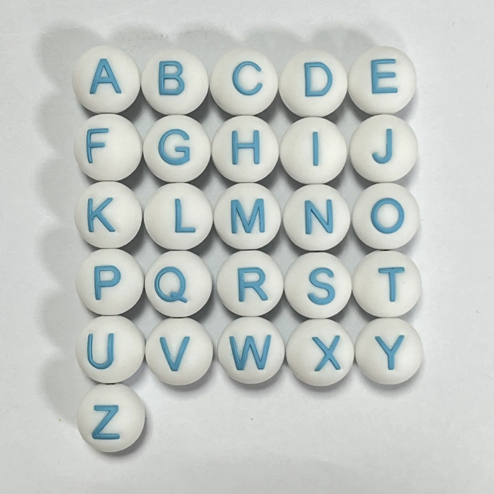 Letter Beads Silicone Beads for DIY Pens Bracelet Keychains