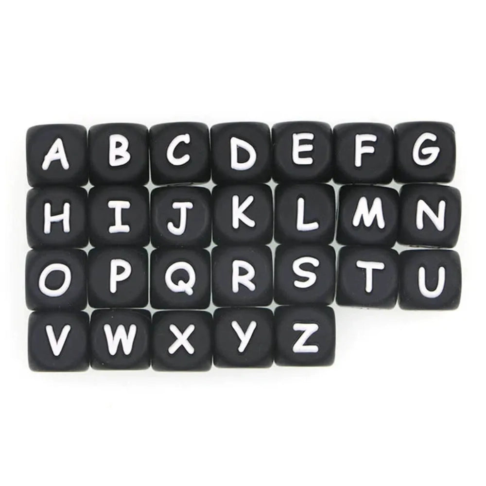 Letter Beads Silicone Focal Beads for DIY Pens Bracelet Keychains