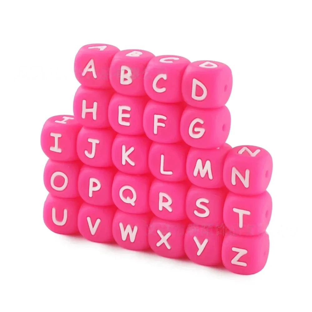 Letter Beads Silicone Focal Beads for DIY Pens Bracelet Keychains