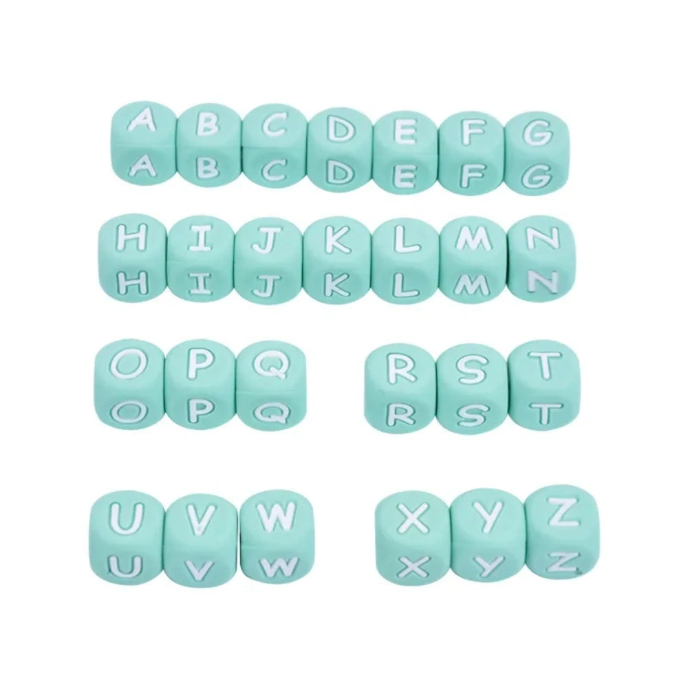 Letter Beads Silicone Focal Beads for DIY Pens Bracelet Keychains