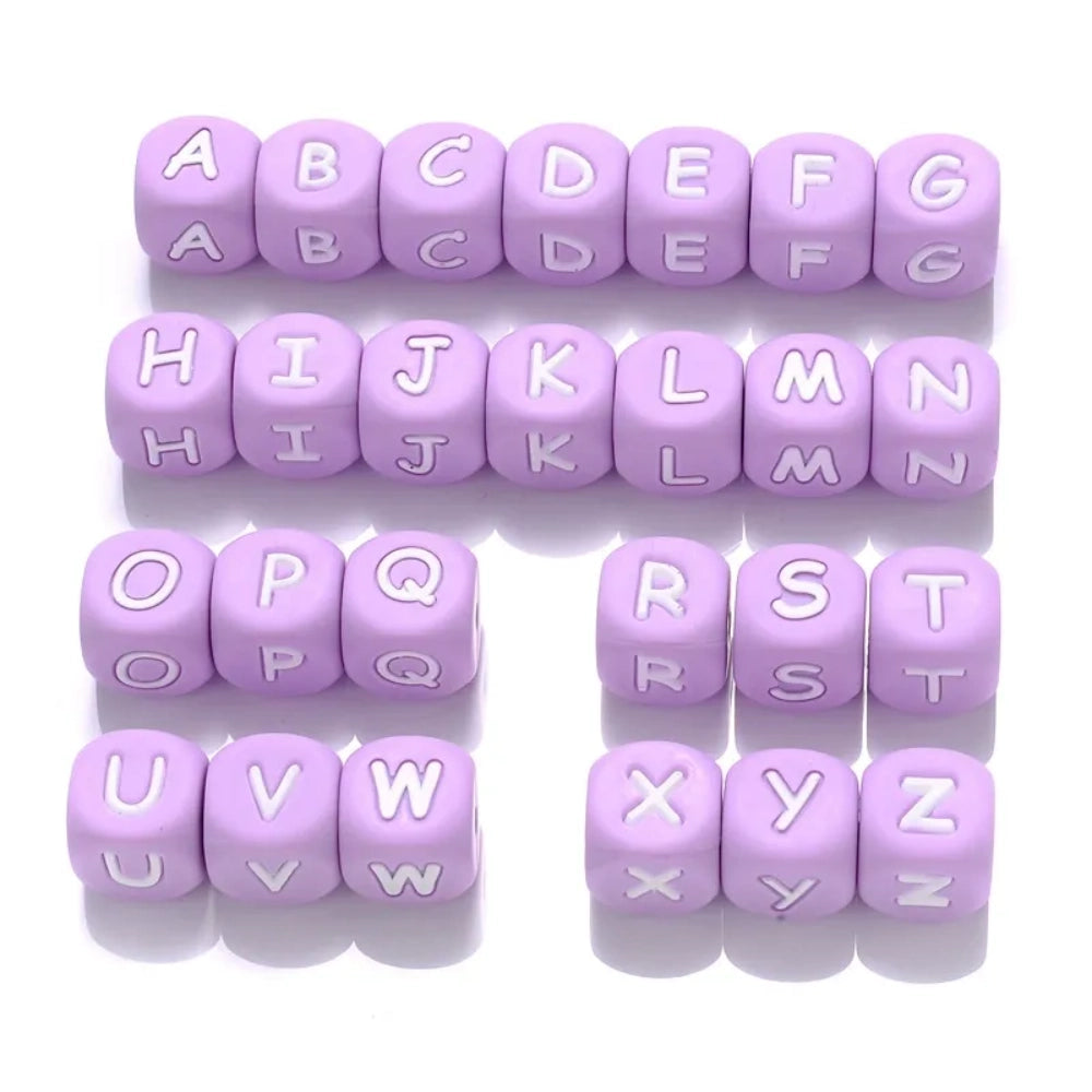 Letter Beads Silicone Focal Beads for DIY Pens Bracelet Keychains
