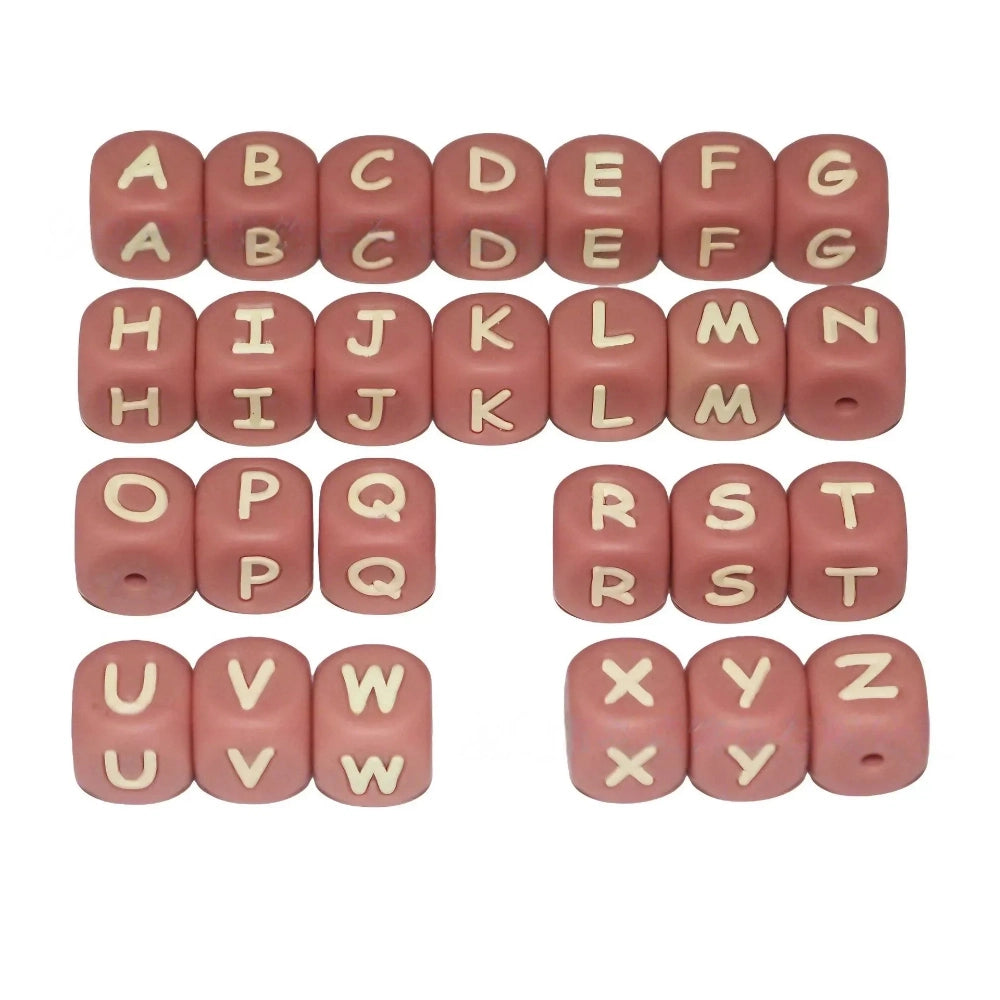 Letter Beads Silicone Focal Beads for DIY Pens Bracelet Keychains