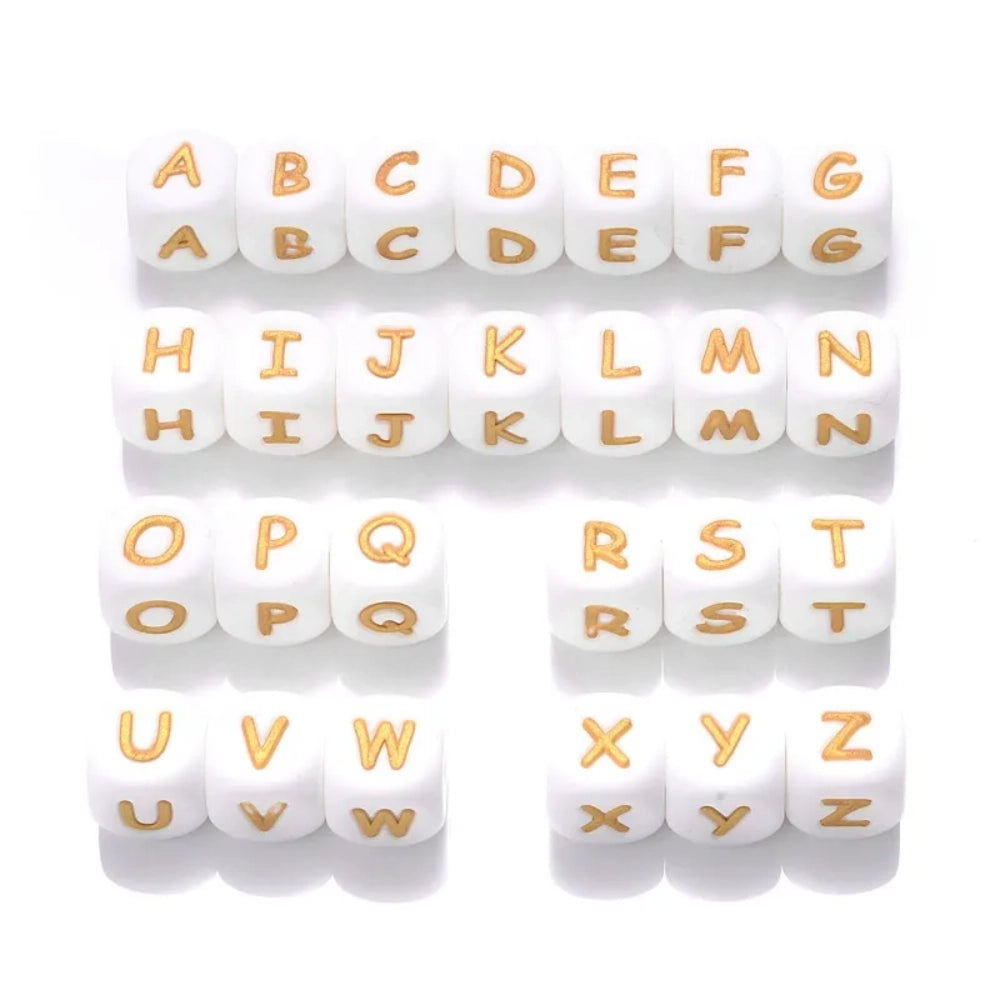 Letter Beads Silicone Focal Beads for DIY Pens Bracelet Keychains