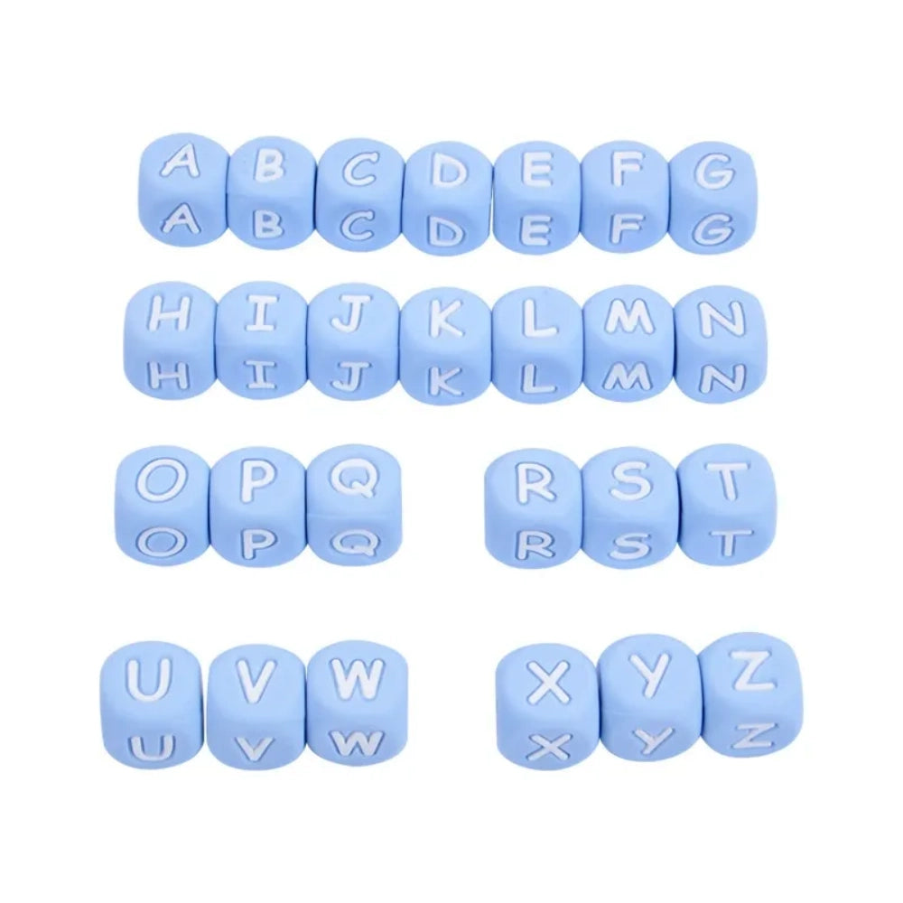 Letter Beads Silicone Focal Beads for DIY Pens Bracelet Keychains