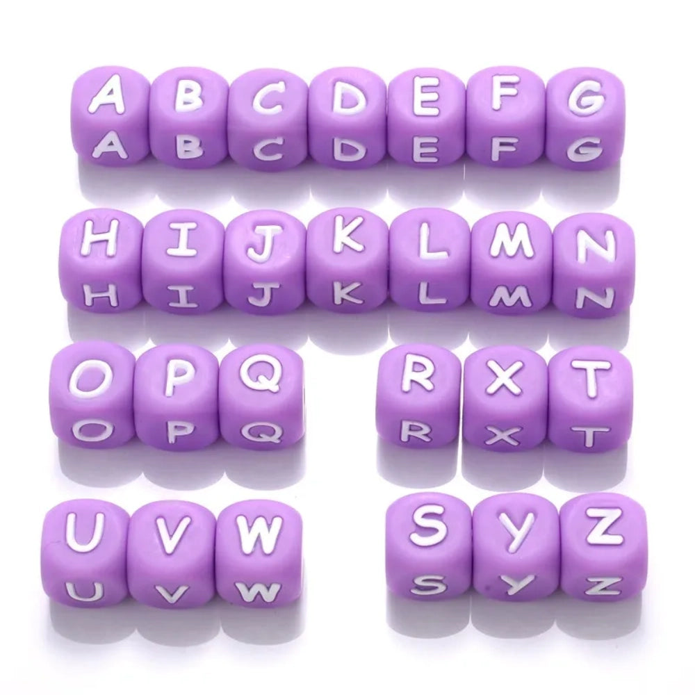 Letter Beads Silicone Focal Beads for DIY Pens Bracelet Keychains