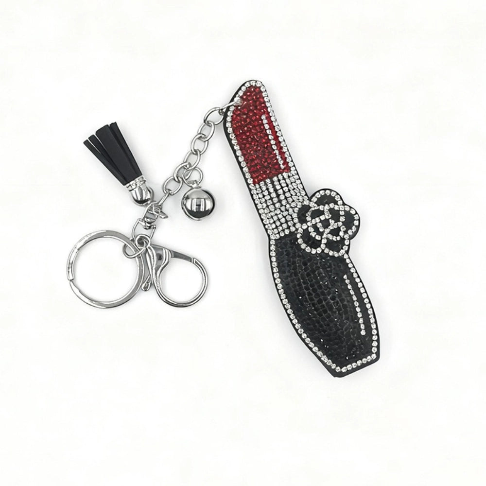 Lipstick Rhinestone Keychain for DIY