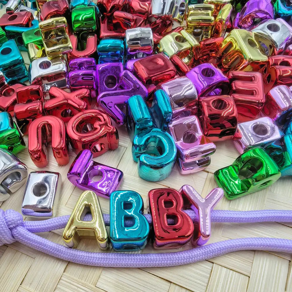 Multi-Color Alphabet Acrylic Beads for Rope
