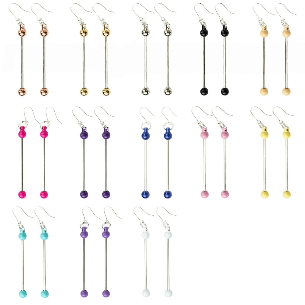 Multi Color Beadable Earrings for DIY