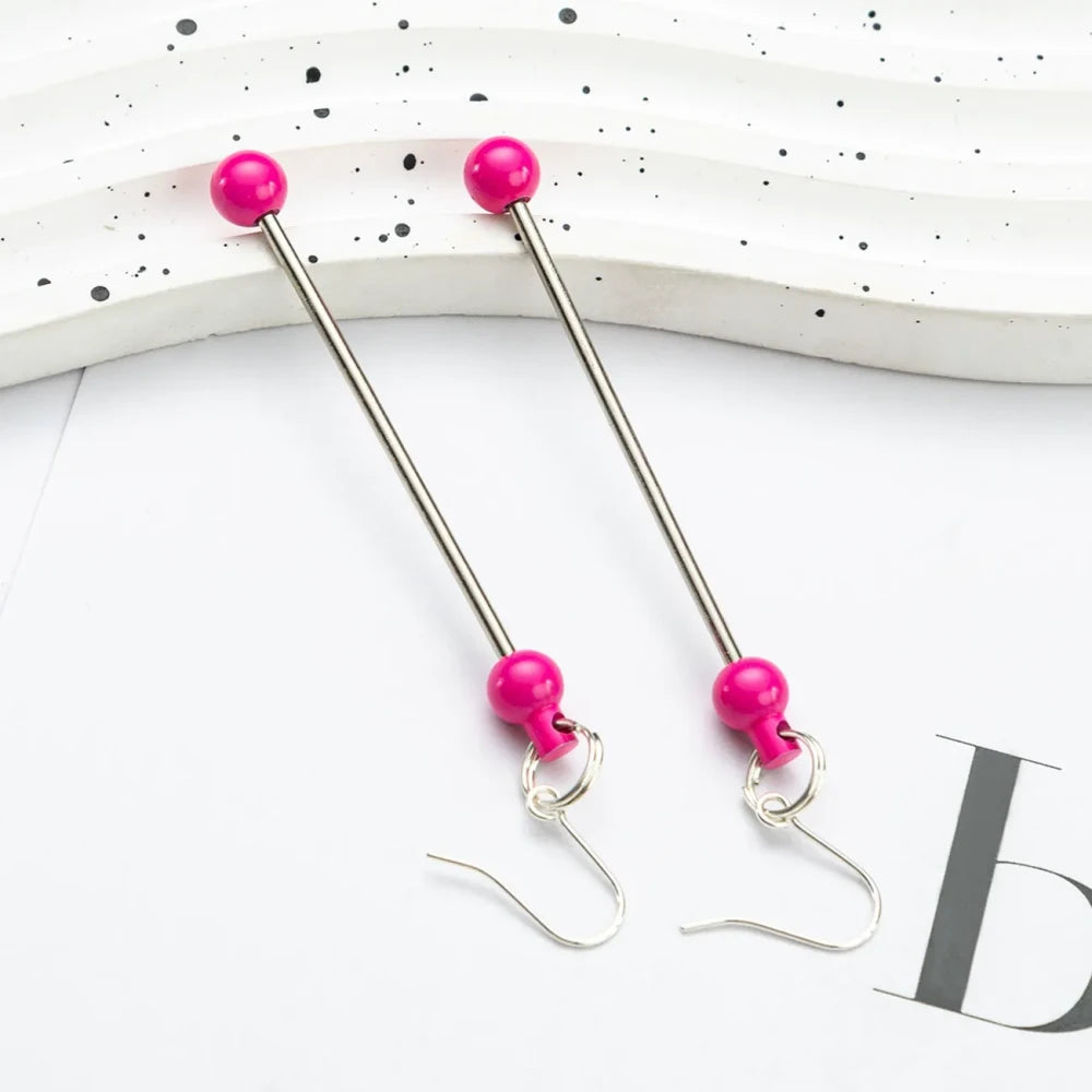 Multi Color Beadable Earrings for DIY