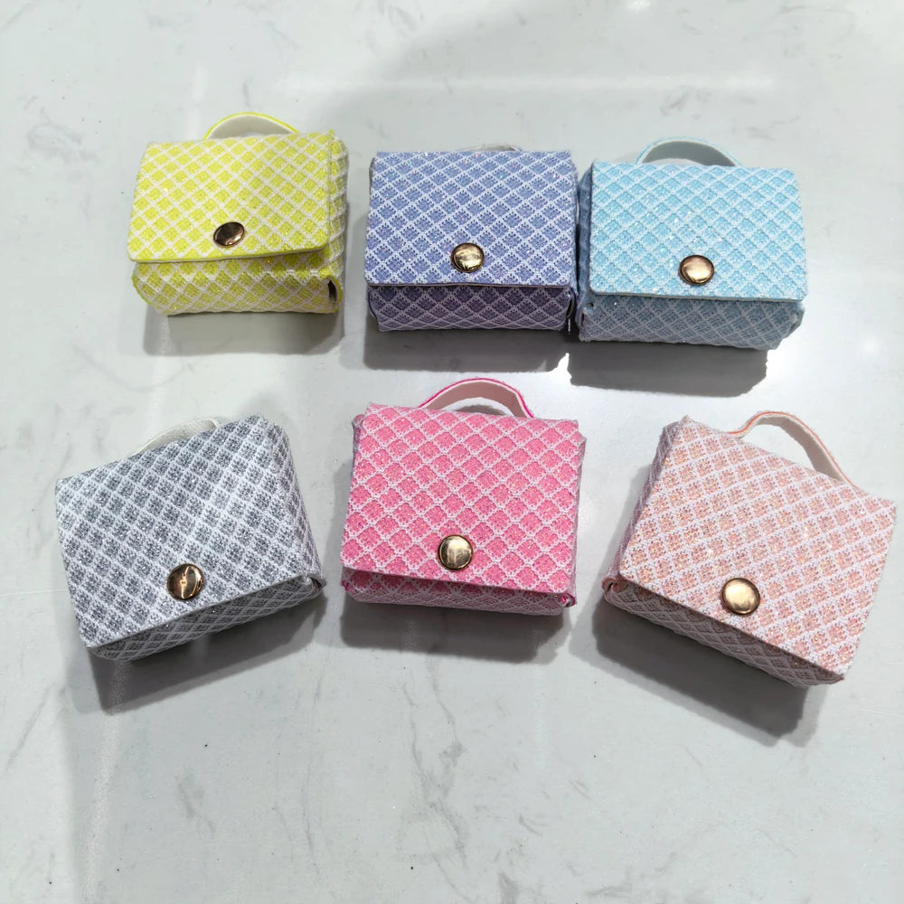Multi-Color Checkered Pattern Bag for Earphones