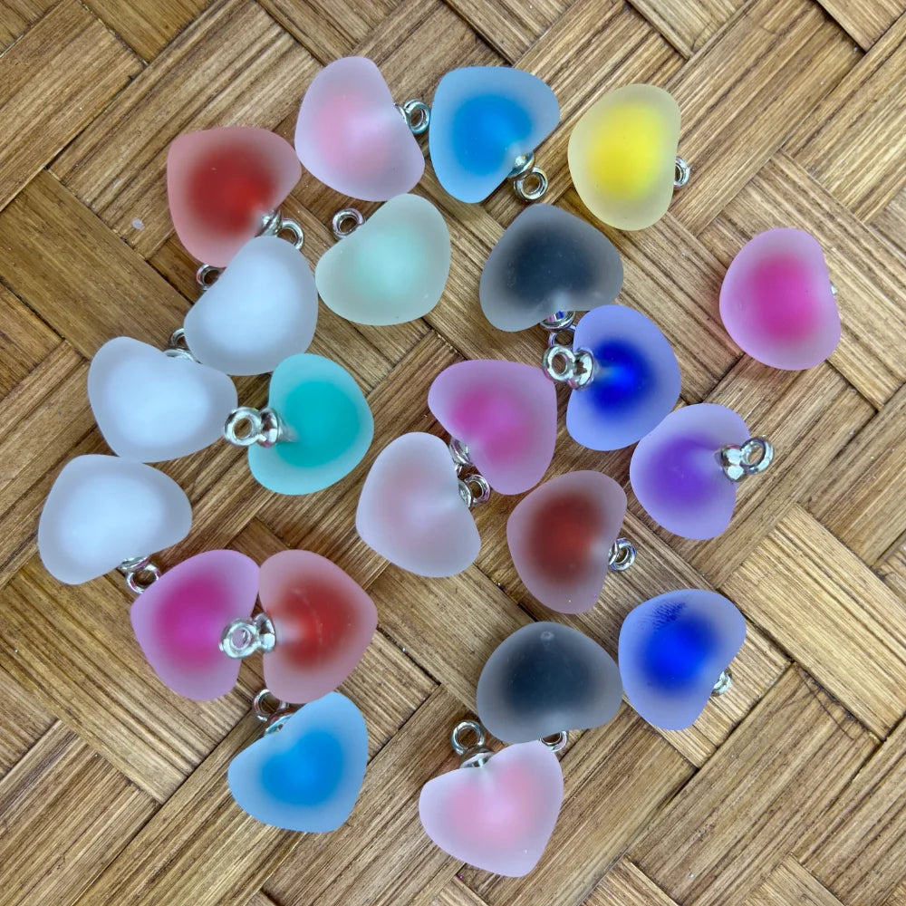 Muti Color Frosted Double Layer Bail Beads