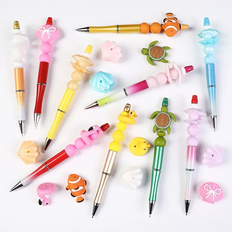 3D Ocean Animals Silicone Focal Bead | Beadable Pens Keychains Badge Reels
