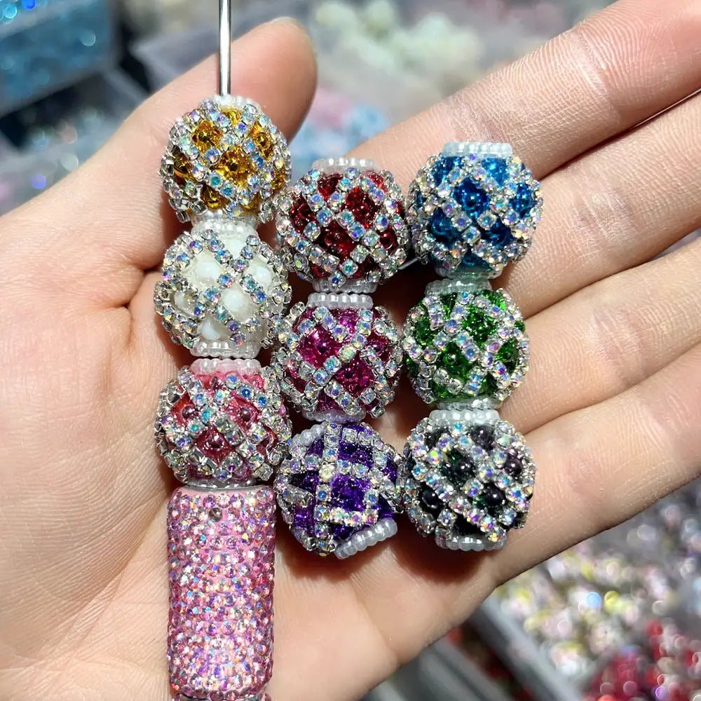 Pearls Rhinestone Chain Acrylic DIY Fancy Beads-Random Mixed