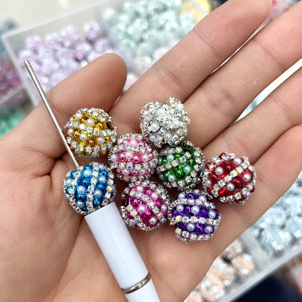 Pearls Rhinestone Chain Acrylic DIY Fancy Beads-Random Mixed