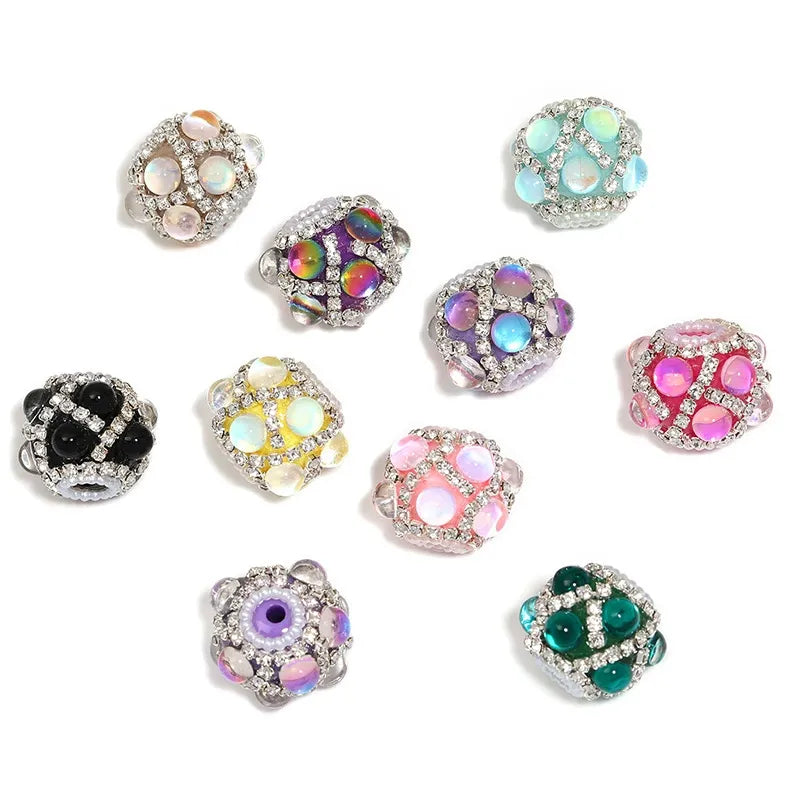 Pearls Rhinestones Acrylic DIY Fancy Beads-Random Mixed