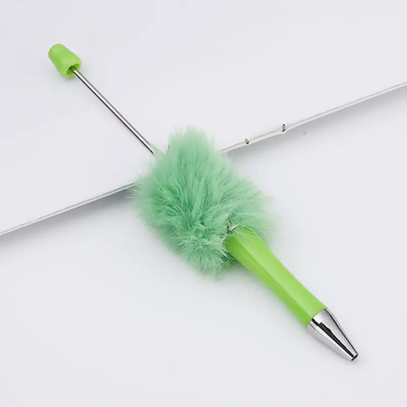 Plush Pom Pom Beadable Pen in Solid Colors DIY Pen