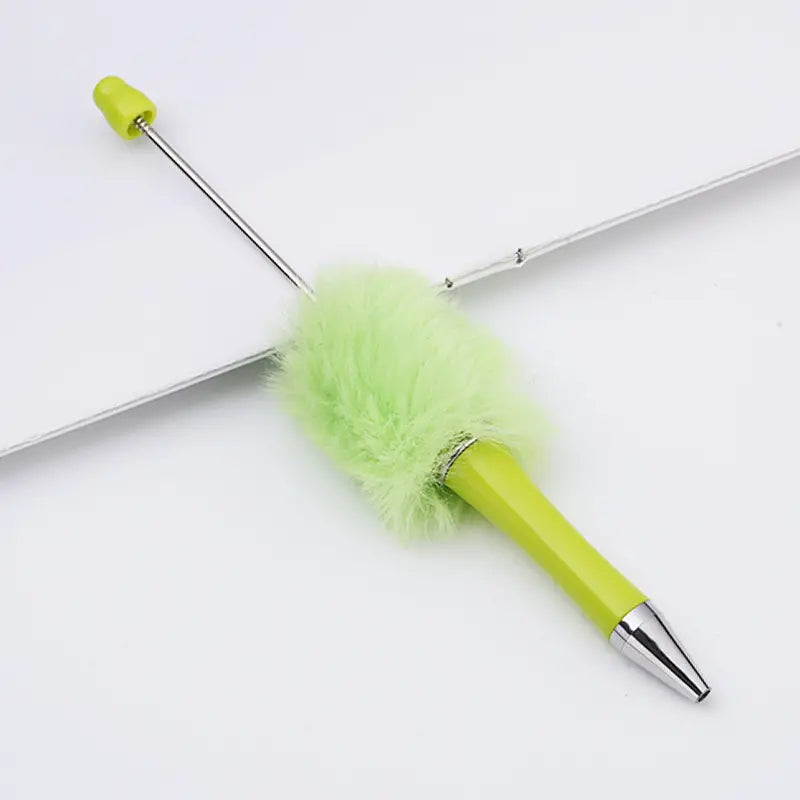 Plush Pom Pom Beadable Pen in Solid Colors DIY Pen