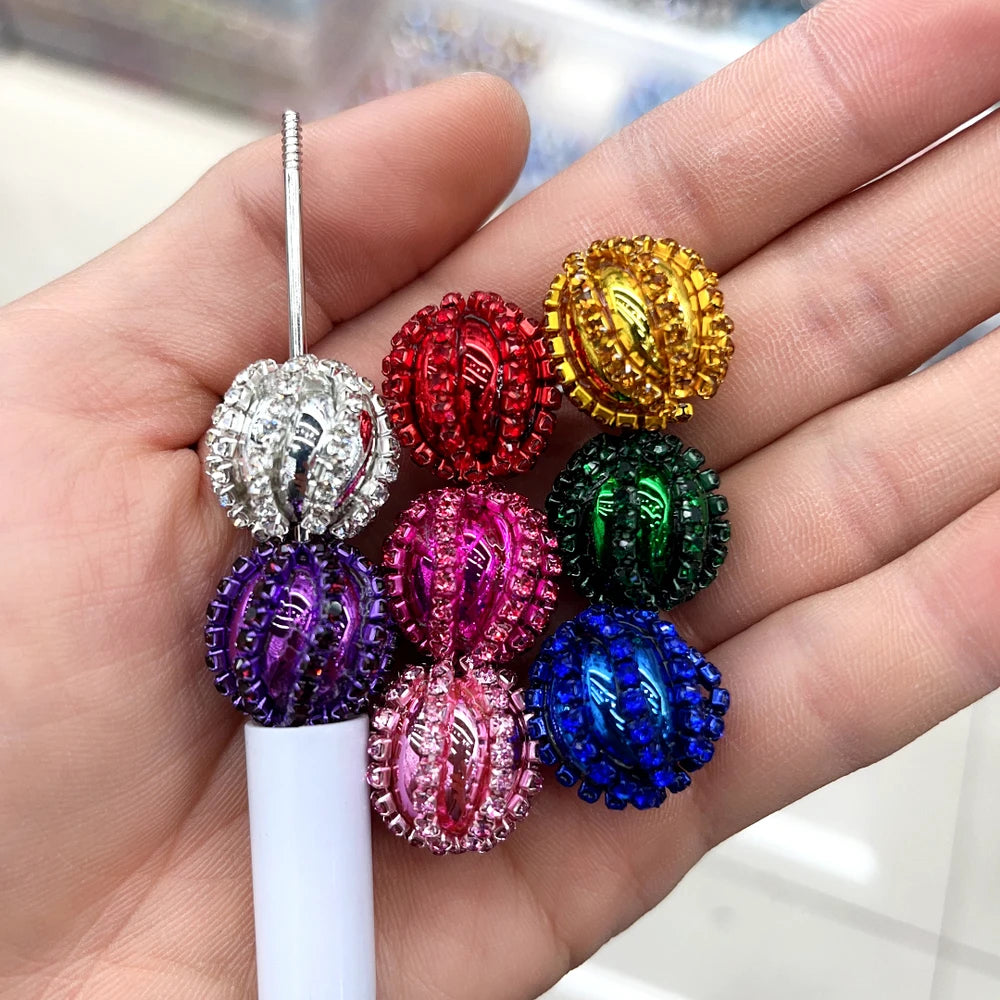 Pumpkin Rhinestone Chain Acrylic DIY Fancy Beads-Random Mixed