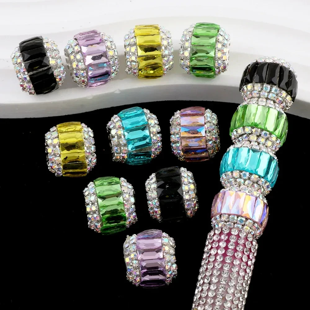 Rectangle Rhinestone and Rhinestone Chain Acrylic DIY Fancy Beads-Random Mixed