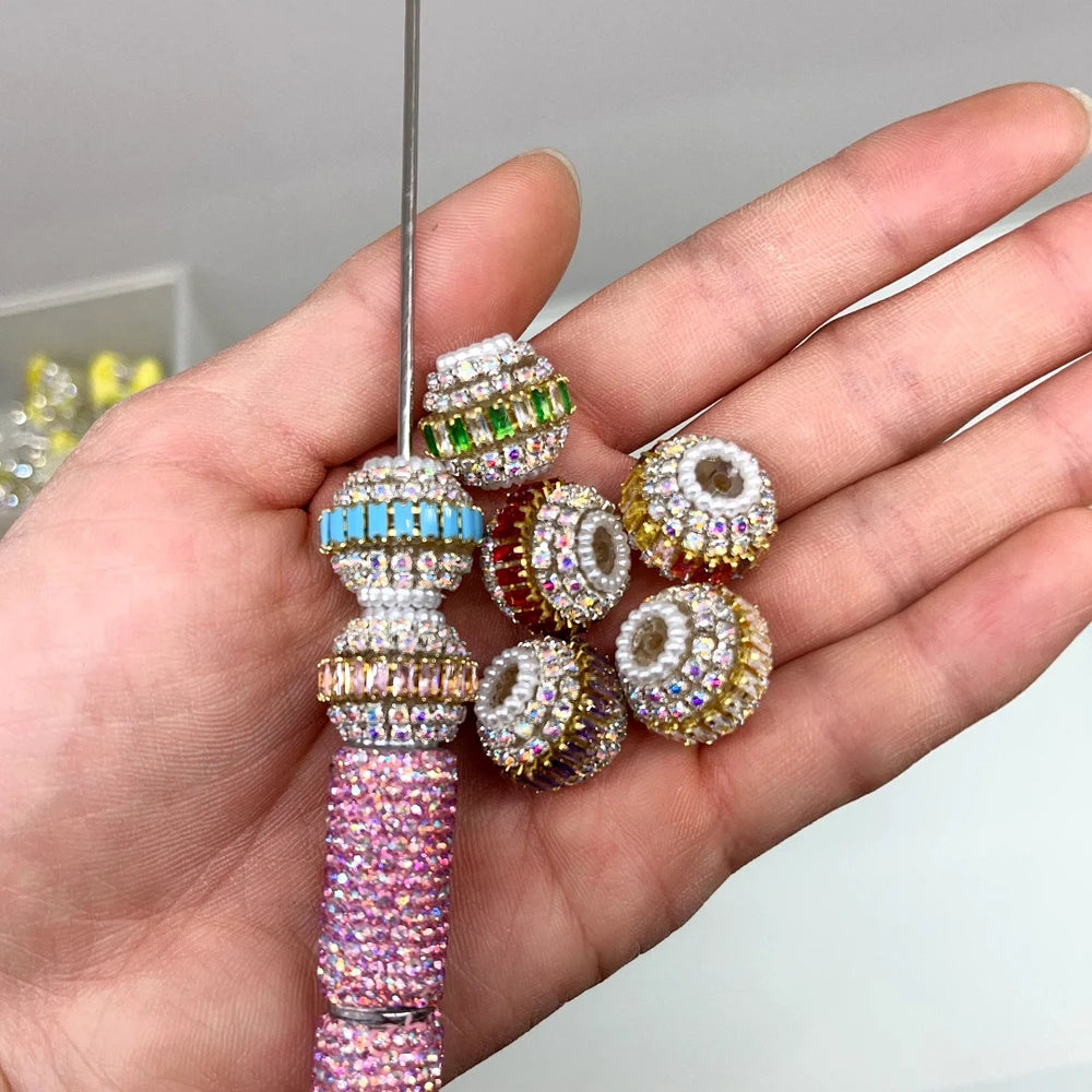 Rectangle Rhinestone Pearls Rhinestone Chain Acrylic DIY Fancy Beads-Random Mixed