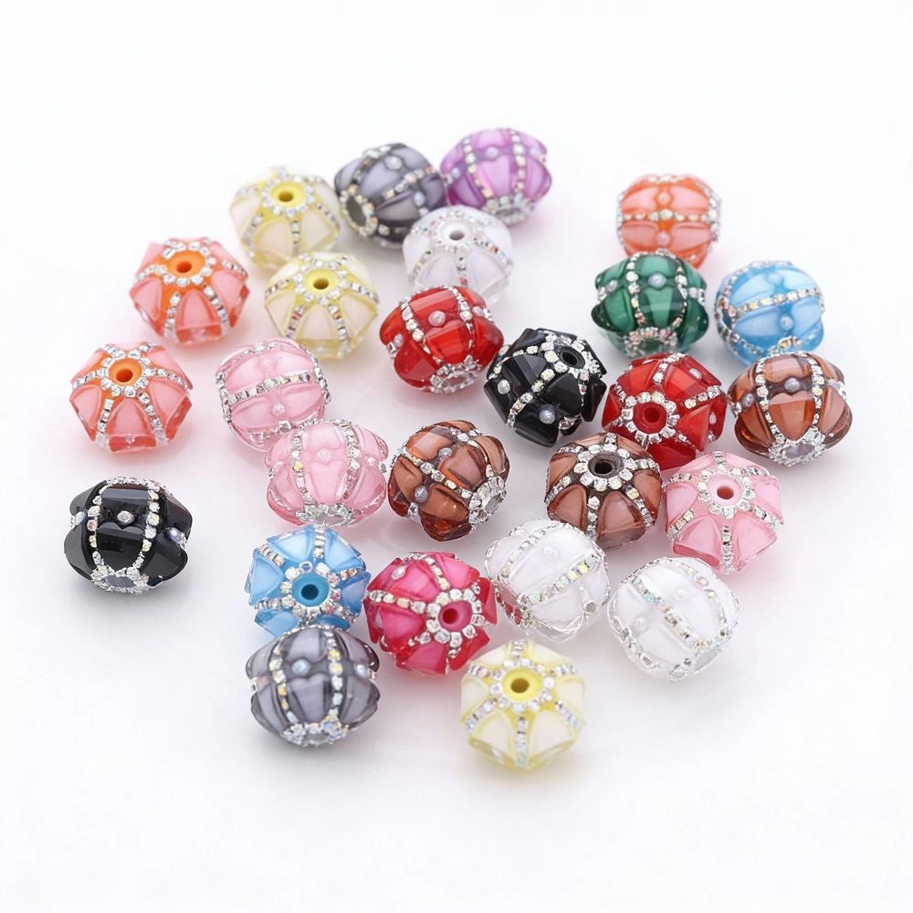 Rhinestone Pearls Rhinestone Chain Acrylic DIY Fancy Beads-Random Mix