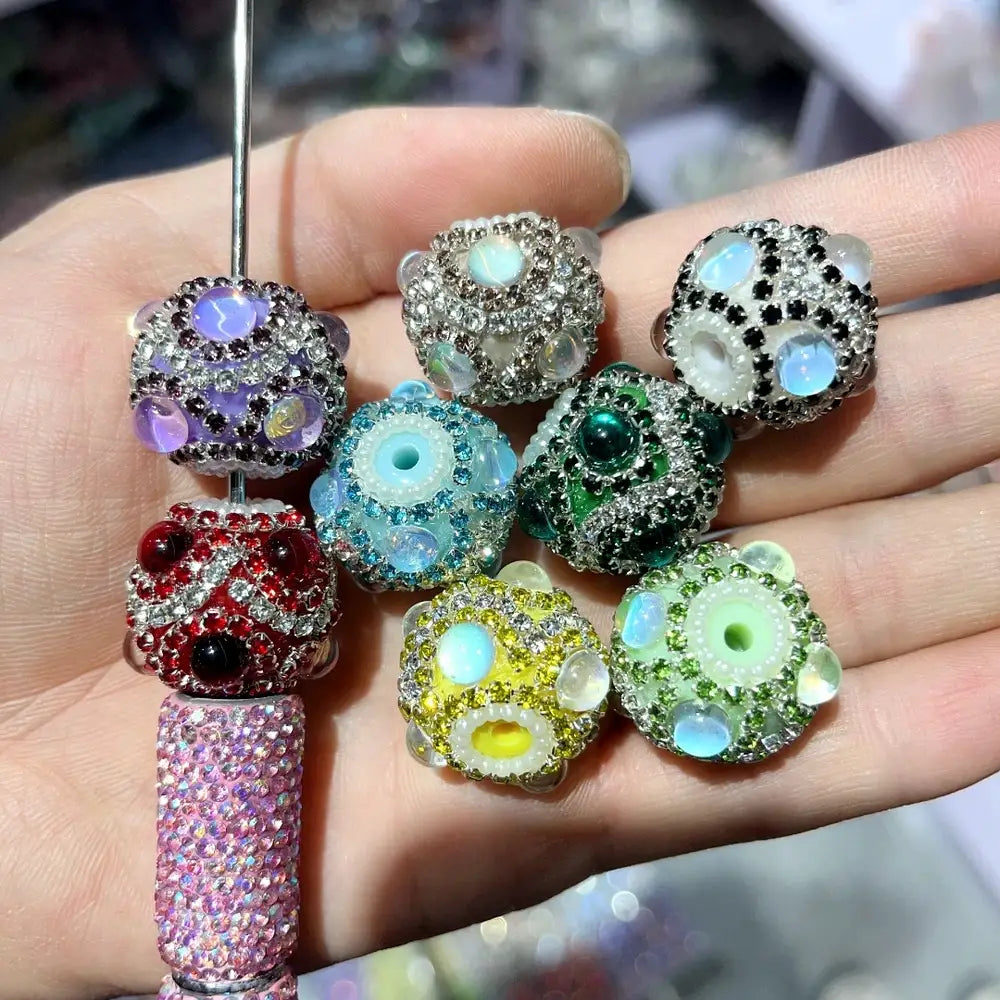 Rhinestone Pearls Rhinestone Chain Acrylic DIY Fancy Beads-Random Mixed