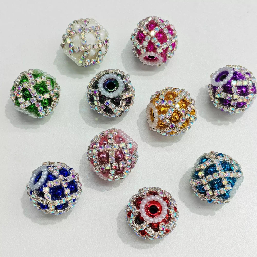 Rhinestone Pearls Rhinestone Chain Acrylic DIY Fancy Beads-Random Mixed