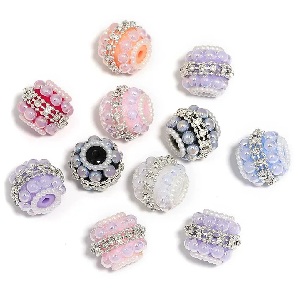 Rhinestones Chain Pearls Acrylic DIY Fancy Beads-Random Mixed